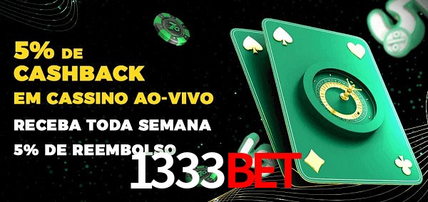 Promoções do cassino ao Vivo 1333bet